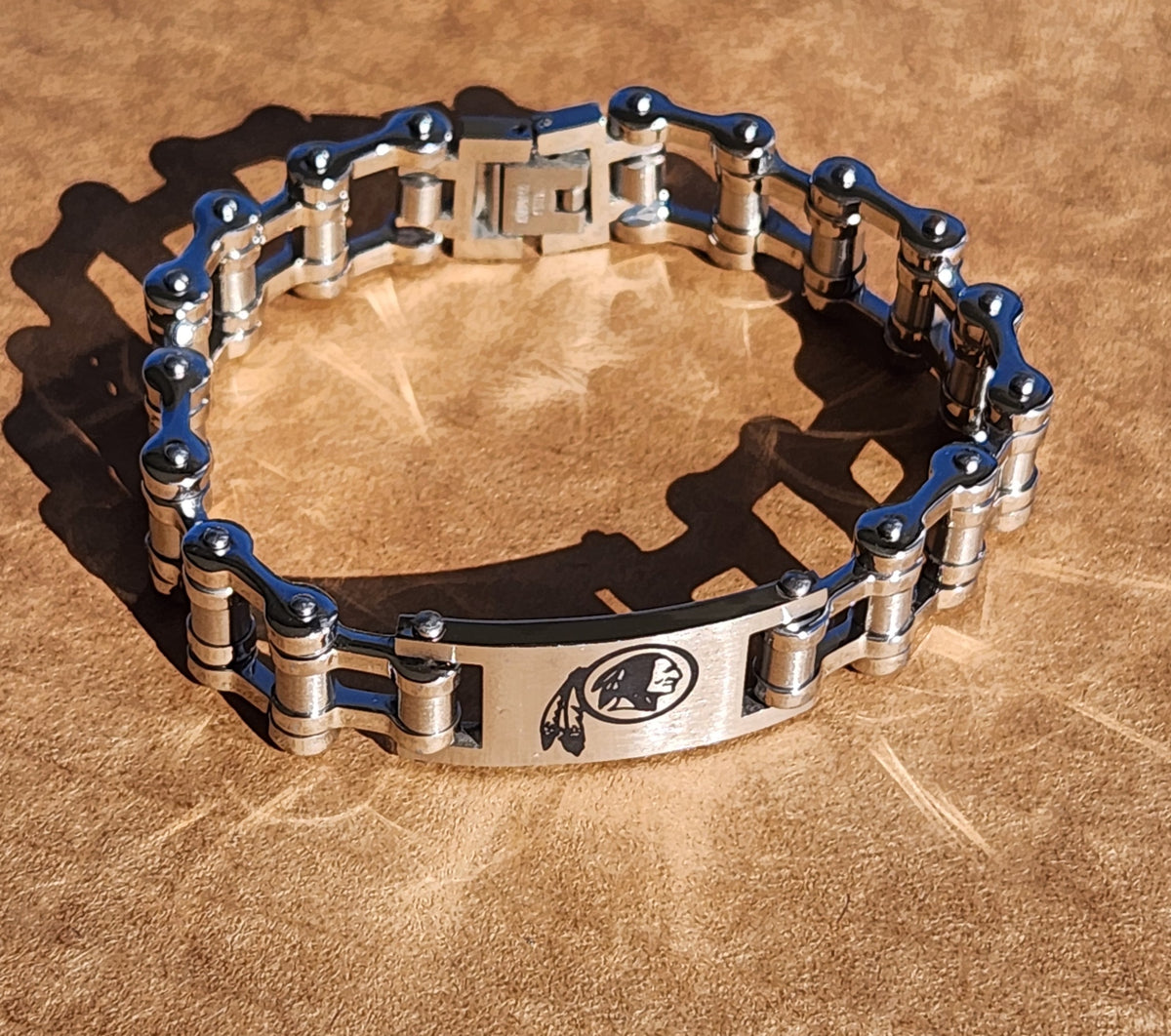 Washington Redskins 8.5" Heavy Duty Metal Link Bracelet NFL