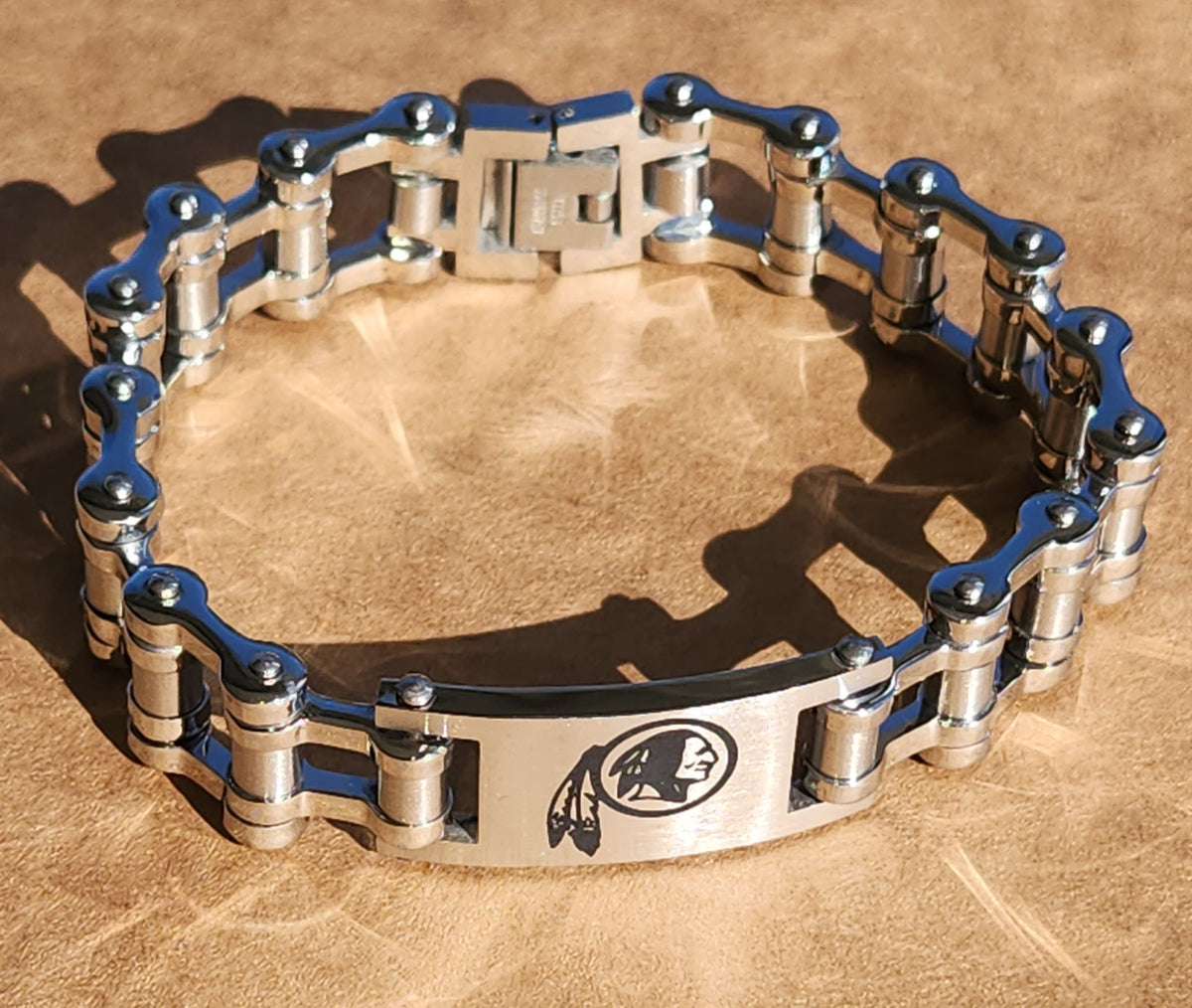 Washington Redskins 8.5" Heavy Duty Metal Link Bracelet NFL