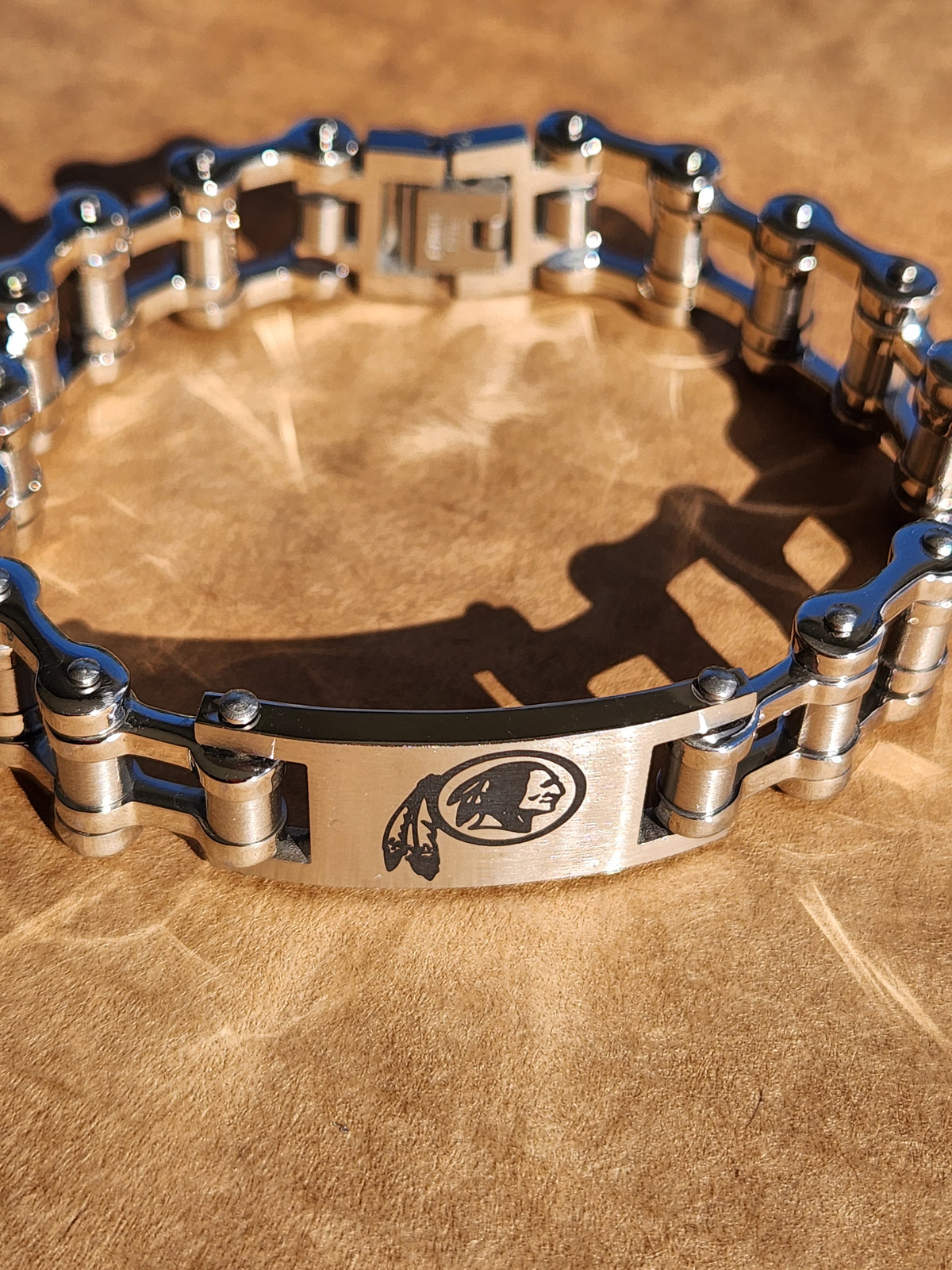 Washington Redskins 8.5" Heavy Duty Metal Link Bracelet NFL
