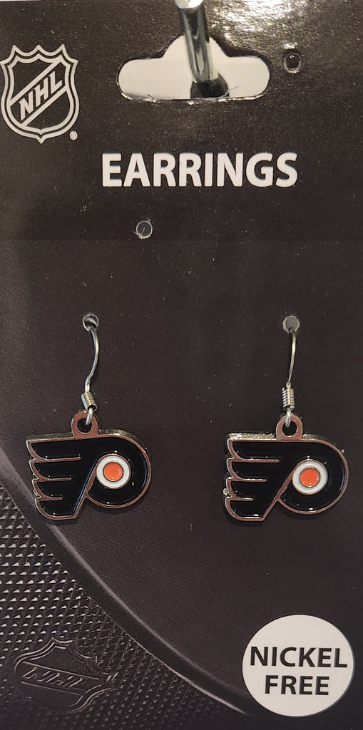 Philadelphia Flyers Dangle Earrings (Chrome) NHL Hockey