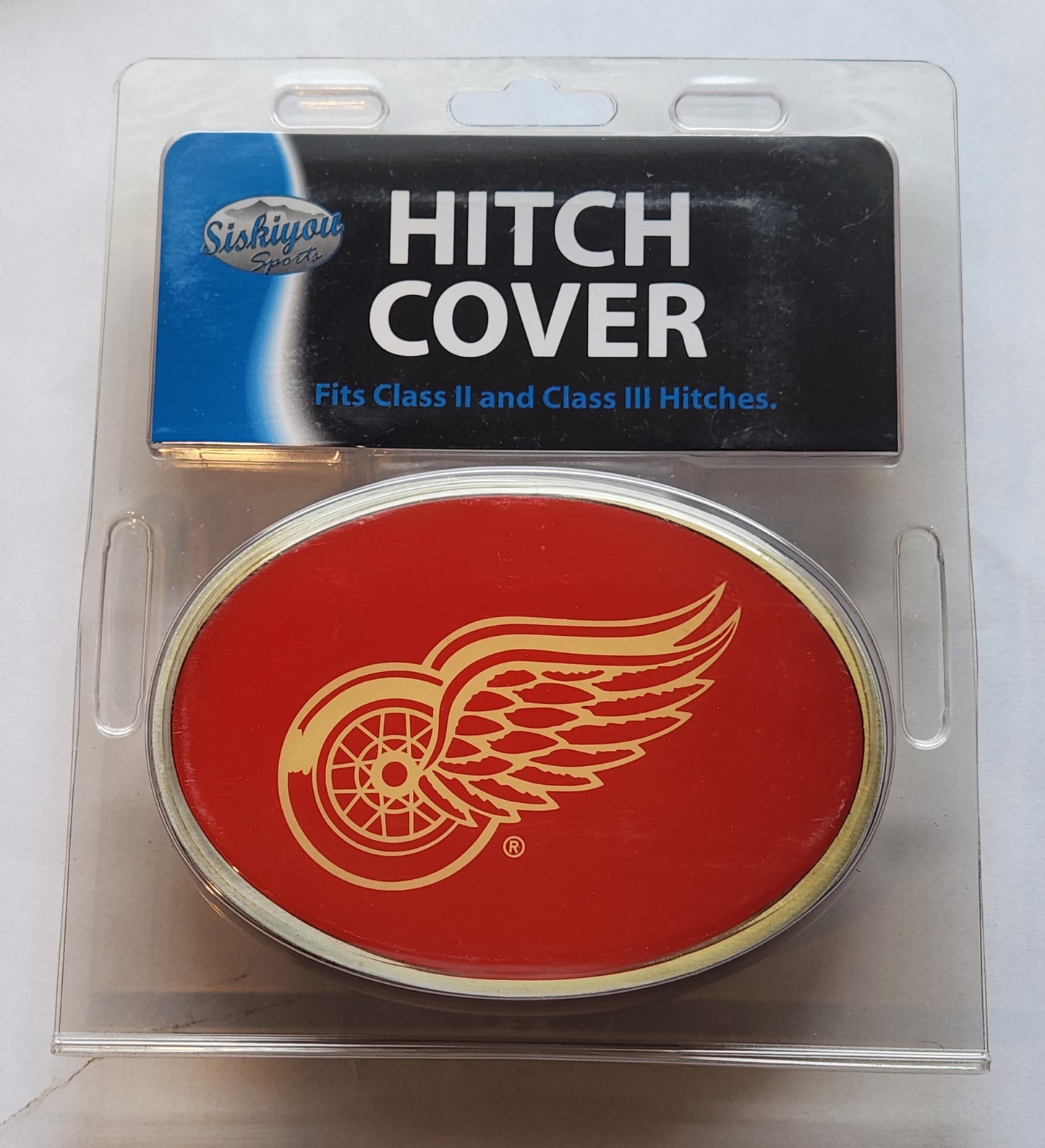 Detroit Red Wings Metal Oval Hitch Cover NHL Licensed