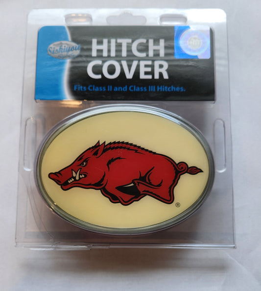 Arkansas Razorbacks Metal Oval Hitch Cover (NCAA)