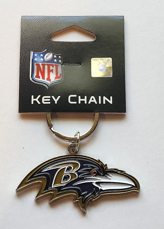 Baltimore Ravens Enameled Logo Metal Key Chain NFL Football