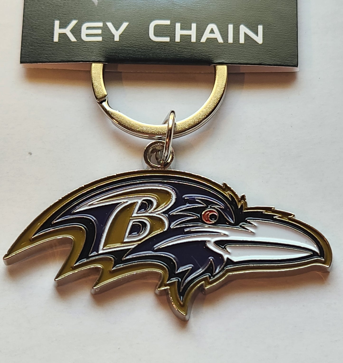 Baltimore Ravens Enameled Logo Metal Key Chain NFL Football