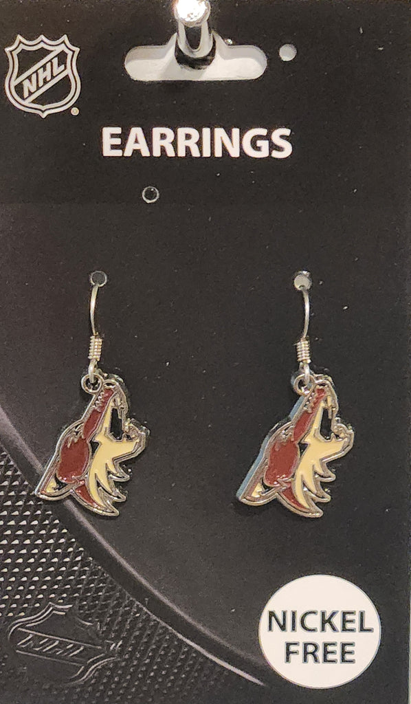 Arizona Coyotes Dangle Earrings (Chrome) NHL