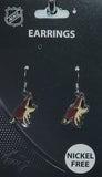 Arizona Coyotes Dangle Earrings (Chrome) NHL