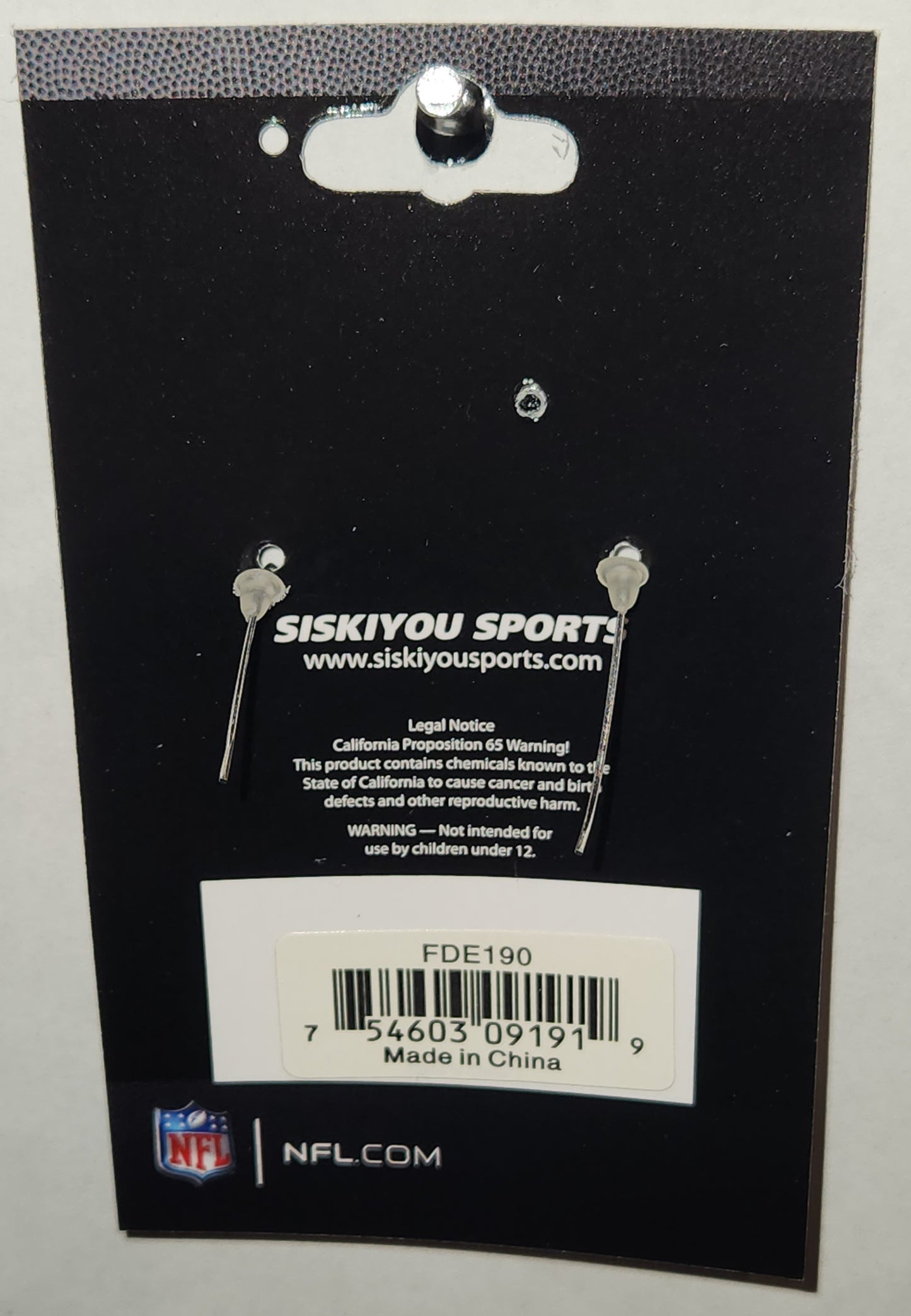 Houston Texans Dangle Earrings (Zinc) NFL Football