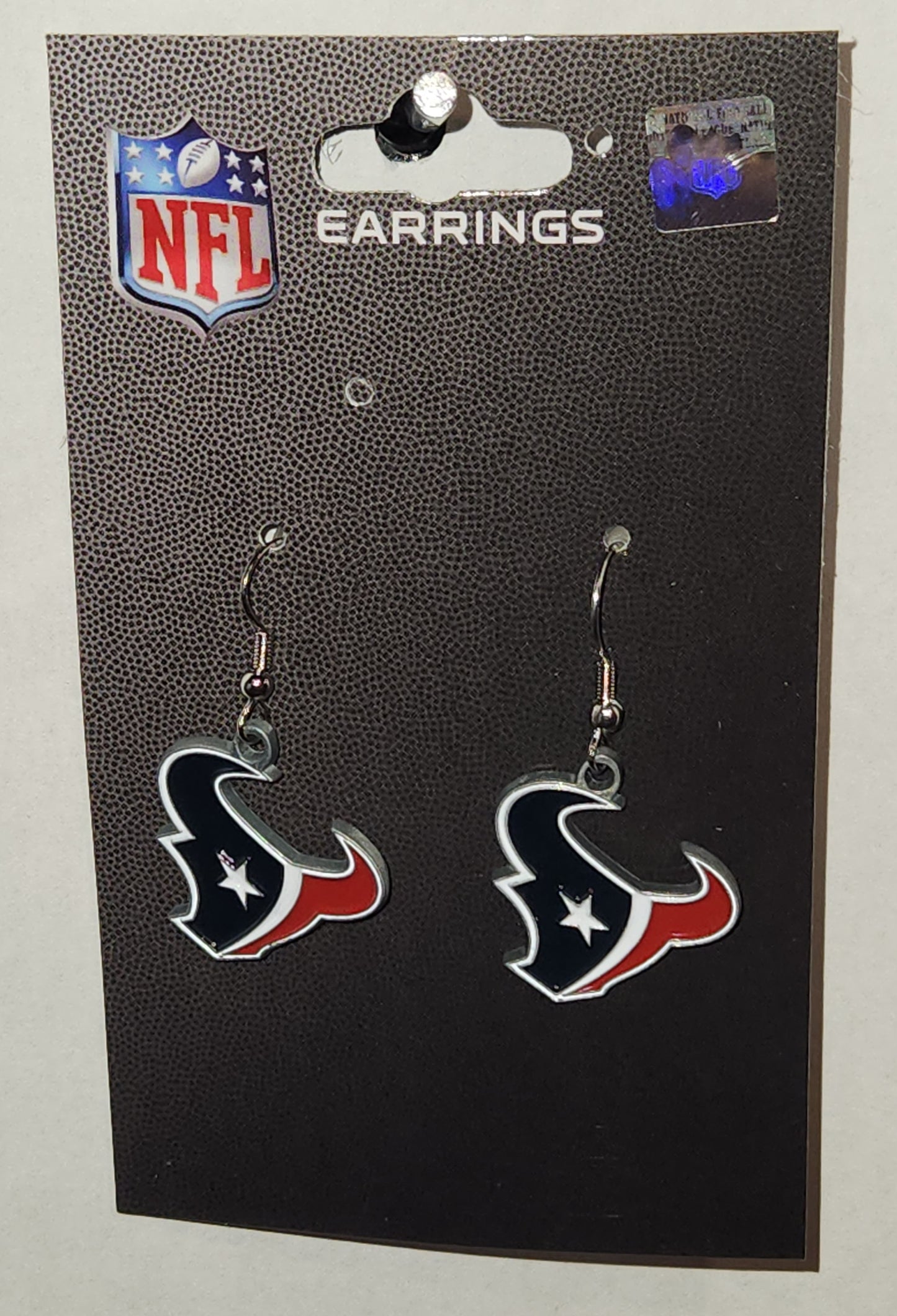 Houston Texans Dangle Earrings (Zinc) NFL Football