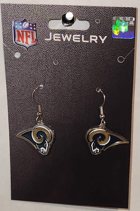 Los Angeles Rams Dangle Earrings (Chrome) NFL