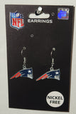 New England Patriots Dangle Earrings (Zinc) NFL Football