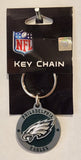 Philadelphia Eagles 3-D Logo Metal Key Chain NFL Football (Round)