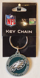 Philadelphia Eagles 3-D Logo Metal Key Chain NFL Football (Round)