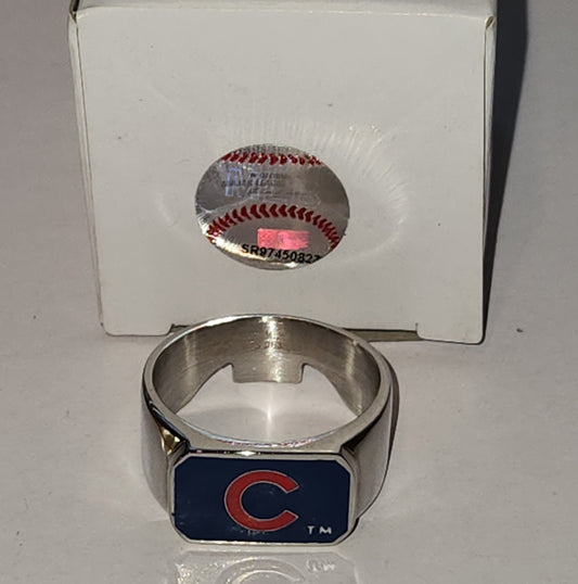 Chicago Cubs Steel Ring Bottle Opener Size 11 - MLB Licensed Baseball