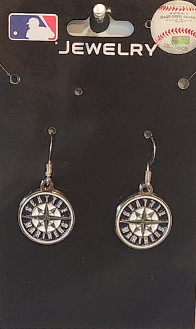 Seattle Mariners Dangle Earrings (Chrome) MLB Baseball