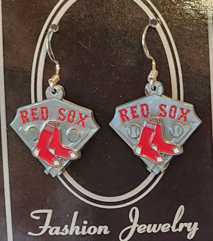 Boston Red Sox Dangle Earrings Licensed MLB Baseball