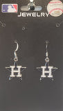 Houston Astros Dangle Earrings (Chrome) MLB Baseball