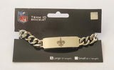 New Orleans Saints 9" Heavy Duty Metal Link Team ID Bracelet NFL
