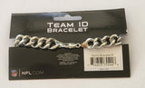 New Orleans Saints 9" Heavy Duty Metal Link Team ID Bracelet NFL