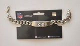 Green Bay Packers 9" Heavy Duty Metal Link Team ID Bracelet NFL