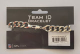 New England Patriots 9" Heavy Duty Metal Link Team ID Bracelet NFL