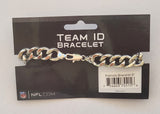 New England Patriots 9" Heavy Duty Metal Link Team ID Bracelet NFL