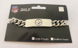 Pittsburgh Steelers 9" Heavy Duty Metal Link Team ID Bracelet NFL