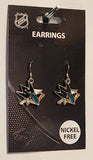 San Jose Sharks Dangle Earrings (Chrome) NHL Hockey