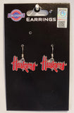 Nebraska Cornhuskers Huskers Dangle Earrings (Chrome) NCAA