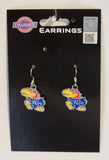 Kansas Jayhawks Dangle Earrings (Chrome) NCAA