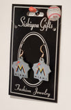 Miami Marlins Dangle Earrings Licensed MLB Baseball Jewelry