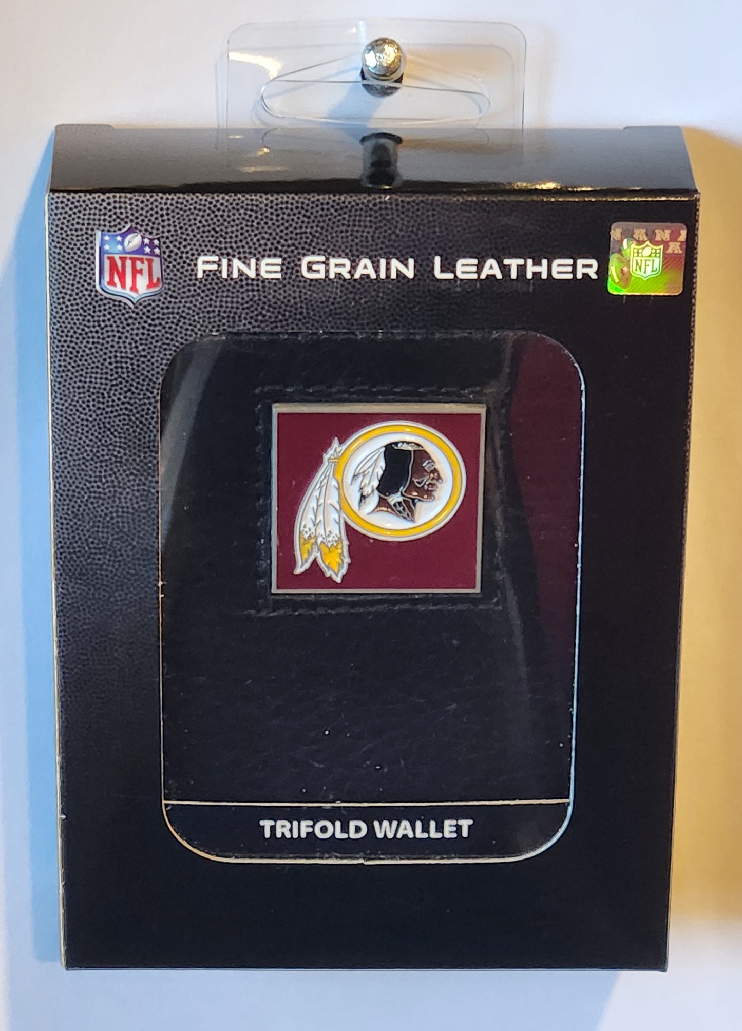 Washington Redskins Commanders Leather Trifold Wallet Card & Cash Holder