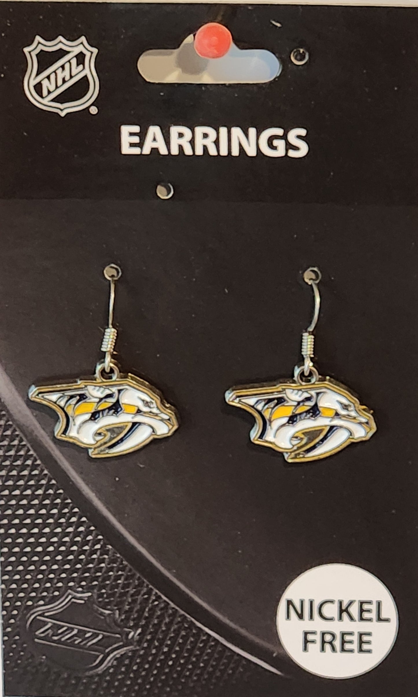 Nashville Predators Dangle Earrings (Chrome) NHL (Copy)