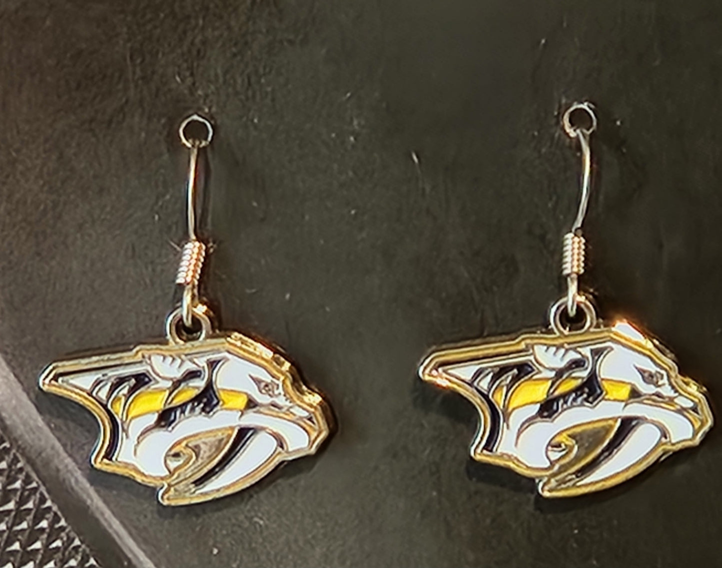 Nashville Predators Dangle Earrings (Chrome) NHL (Copy)