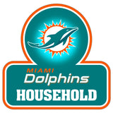 Miami Dolphins Household Vinyl Auto or Flat Surface Decal NFL