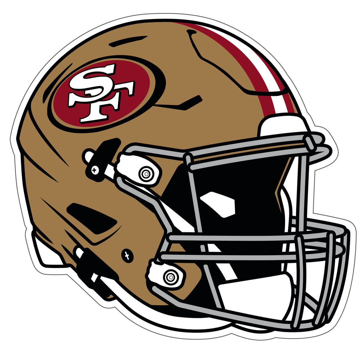 San Francisco 49ers Helmet Vinyl Auto or Flat Surface Decal (NFL)