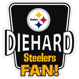 Pittsburgh Steelers Die-Hard Fan Vinyl Auto or Flat Surface Decal NFL