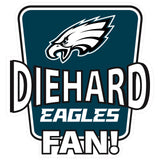 Philadelphia Eagles Die-Hard Fan Vinyl Auto or Flat Surface Decal NFL