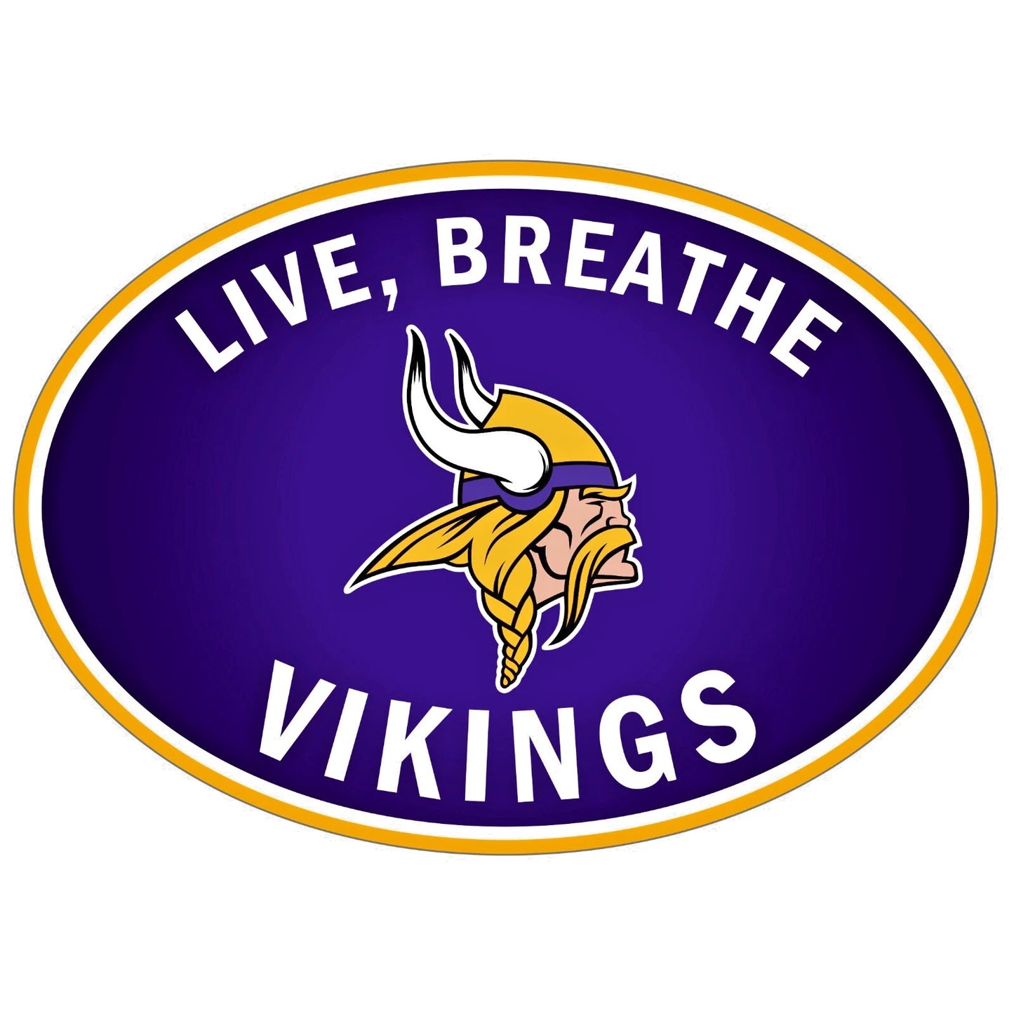Minnesota Vikings Live-Breath Vinyl Auto or Flat Surface Decal (NFL)