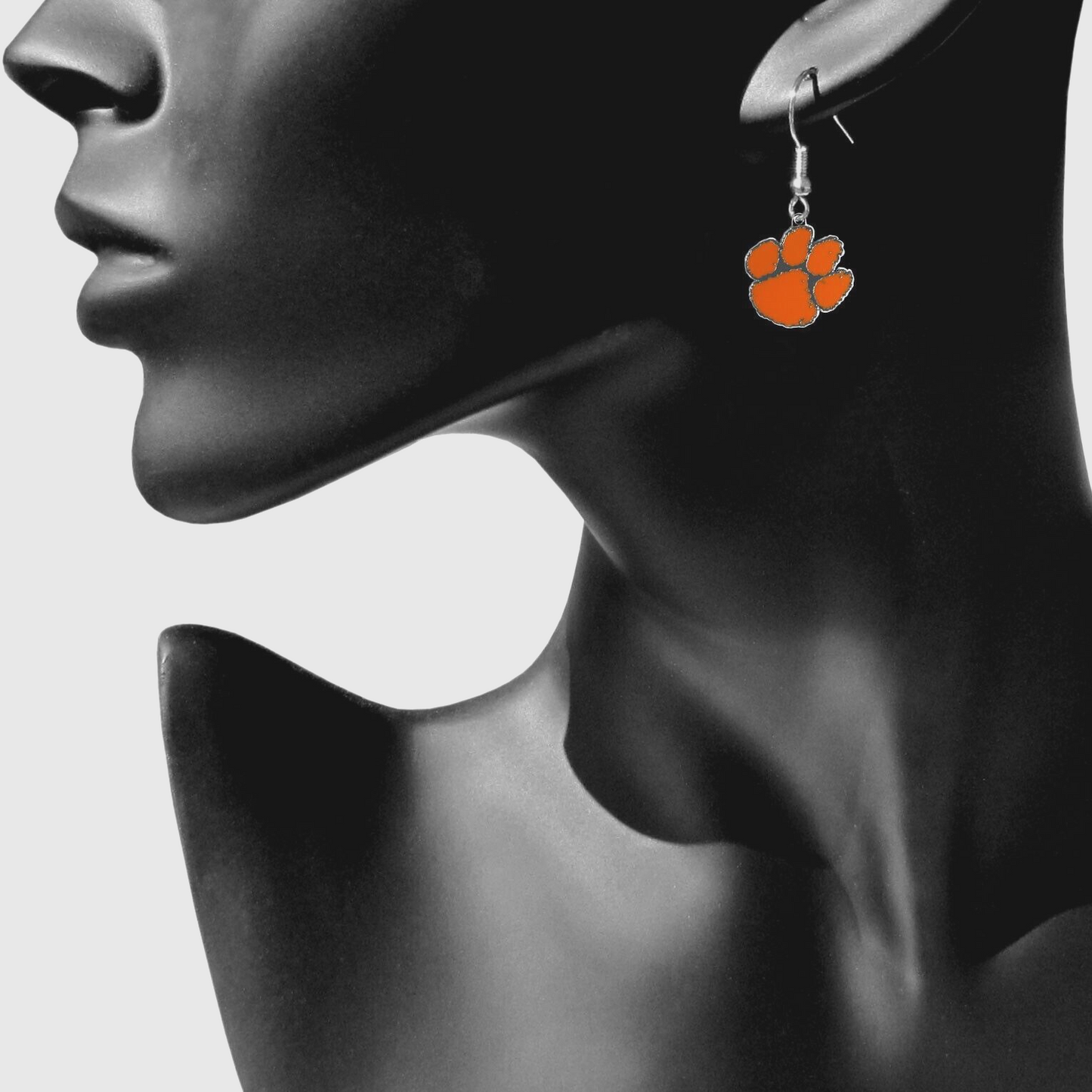 Clemson Tigers Dangle Earrings (Chrome) NCAA