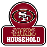 San Francisco 49ers Household Vinyl Auto or Flat Surface Decal NFL