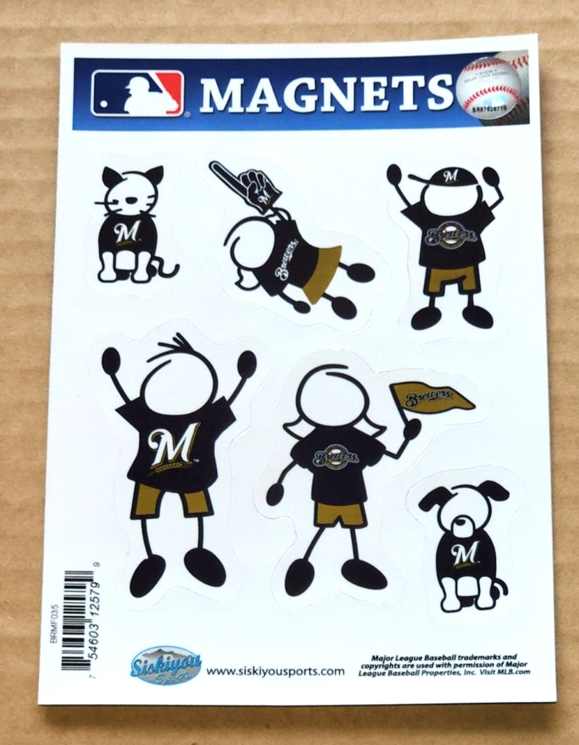Milwaukee Brewers Family Magnets MLB Baseball