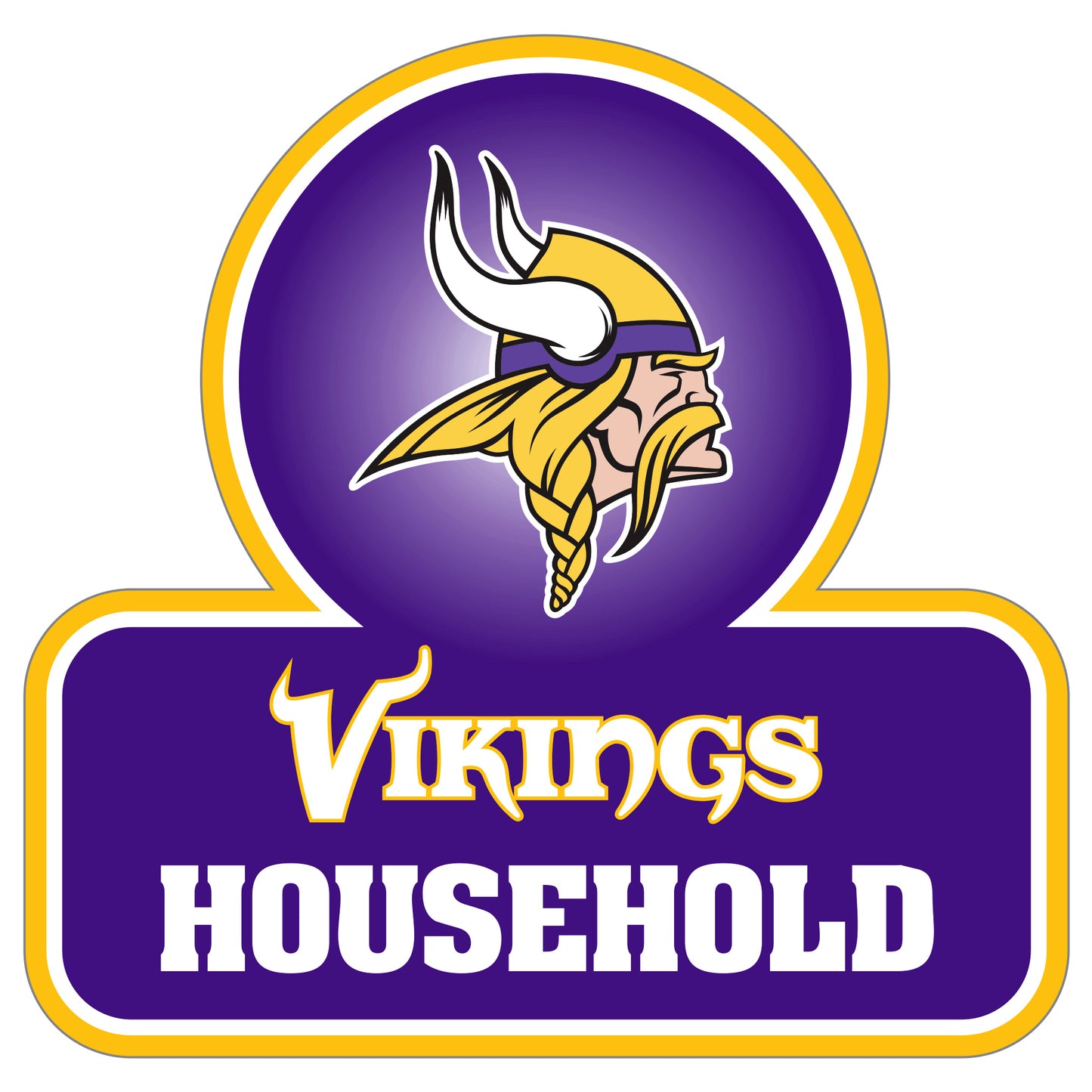 Minnesota Vikings Household Vinyl Auto or Flat Surface Decal NFL