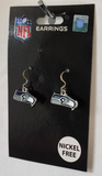 Seattle Seahawks Dangle Earrings (Chrome) NFL