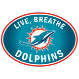 Miami Dolphins Live-Breath Vinyl Auto or Flat Surface Decal (NFL)