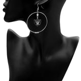 Las Vegas Raiders 2 inch Hoop Earrings NFL Licensed Football Jewelry
