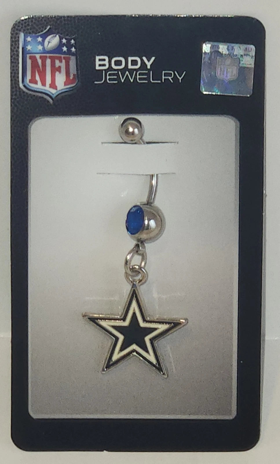 Dallas Cowboys Navel Belly Ring with Dangle Charm NFL