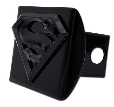 Superman Chrome Metal Black Hitch Cover (3-D Emblem) DC Comics