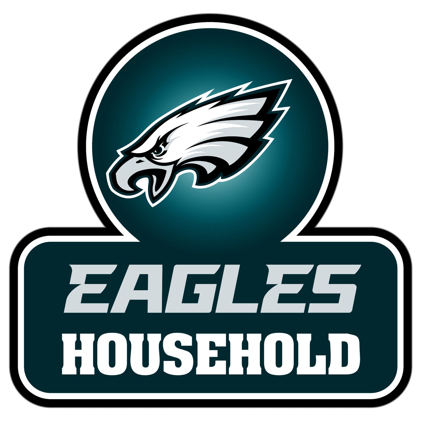 Philadelphia Eagles Household Vinyl Auto or Flat Surface Decal NFL