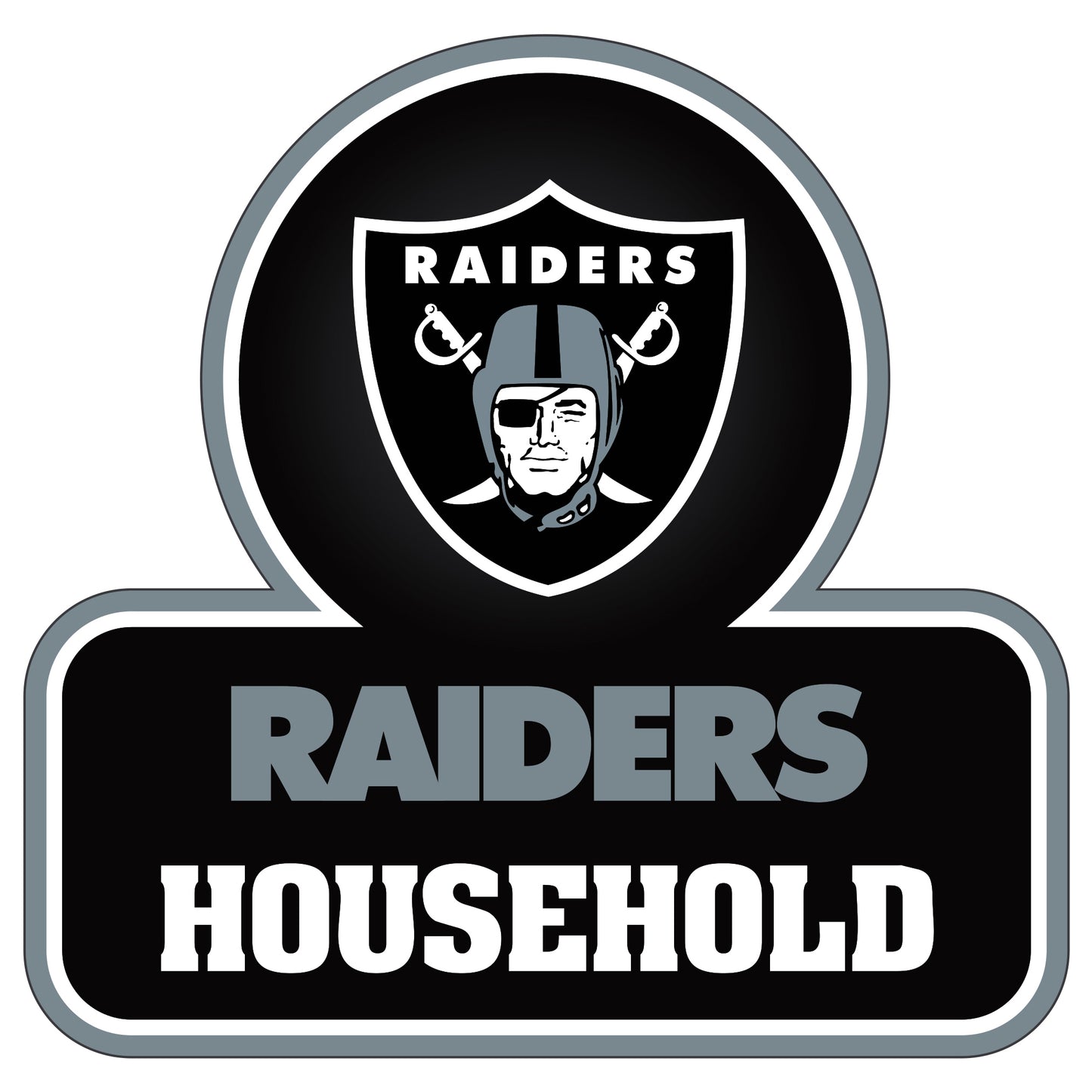 Las Vegas Raiders  Household Vinyl Auto or Flat Surface Decal NFL