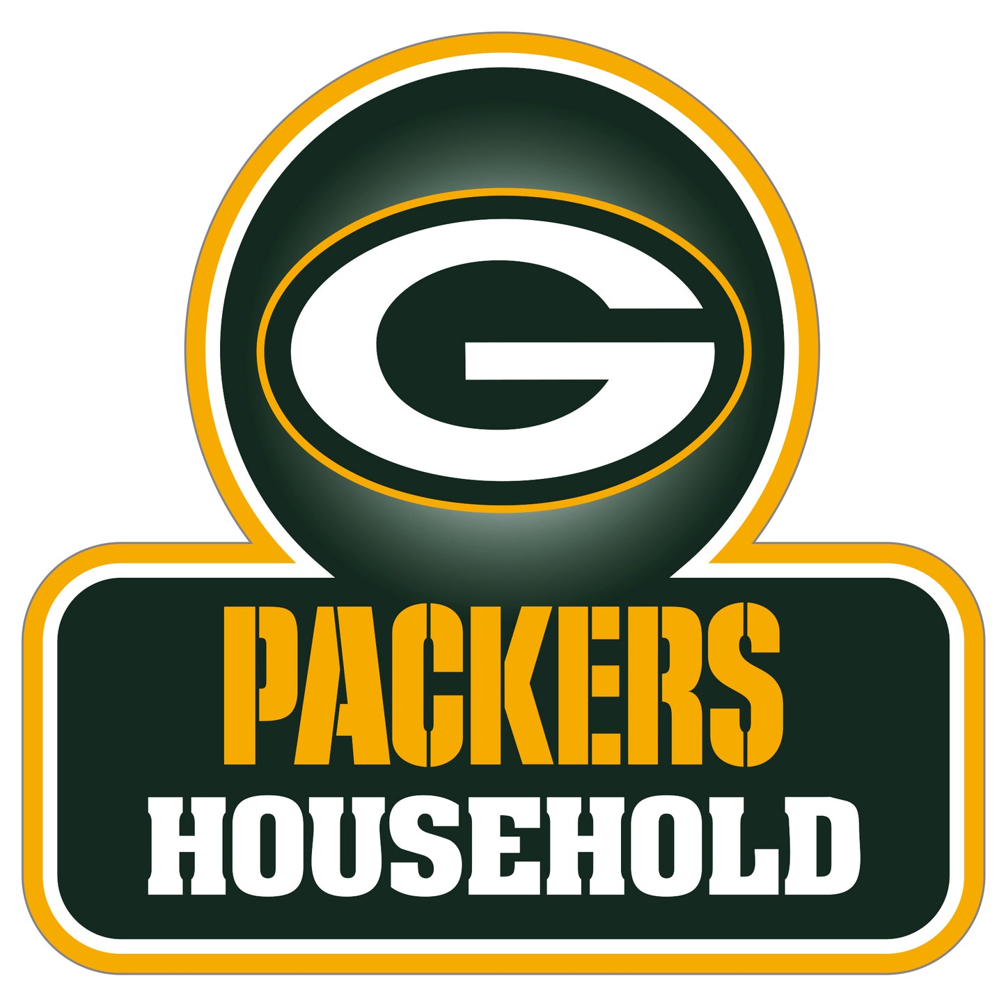 Green Bay Packers Household Vinyl Auto or Flat Surface Decal NFL